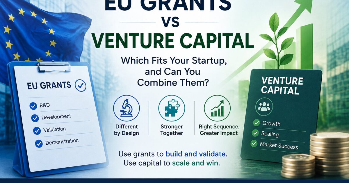 EU Grants vs Venture Capital: Which Fits Your Startup? EU grants versus venture capital for startups and deep-tech companies