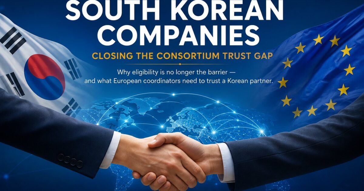 Horizon Europe for South Korean companies and European consortium partnerships