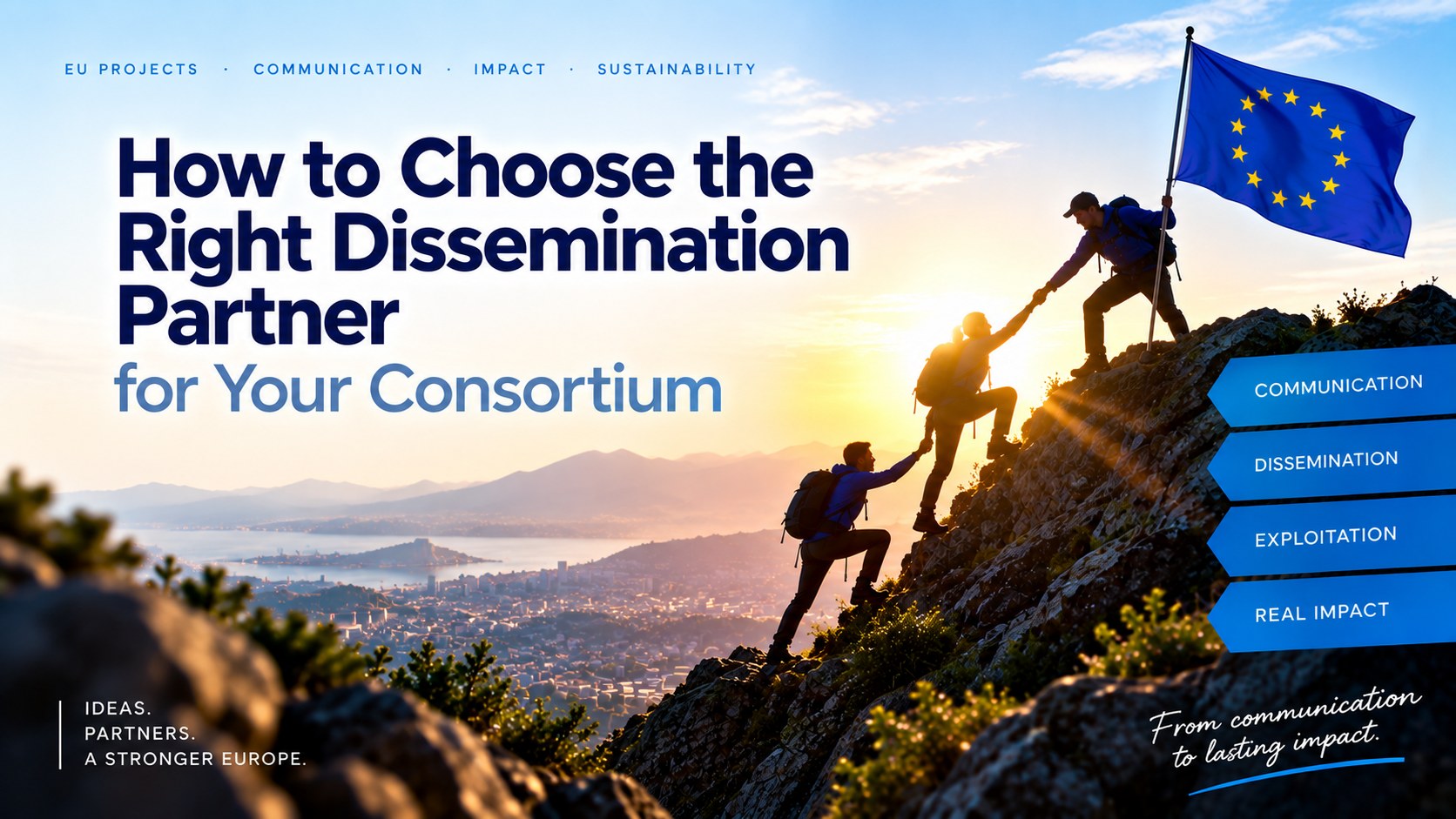 Choosing the right dissemination partner for an EU project consortium, with communication, dissemination, exploitation and impact responsibilities