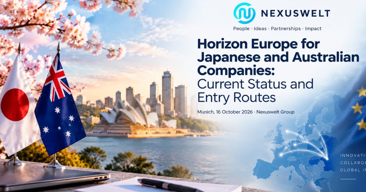 Japanese and Australian companies entering Horizon Europe Pillar II through European consortia